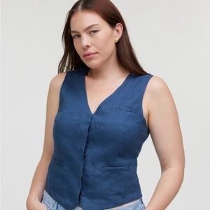 Madewell NWT Single Breasted Vest in Deep Shadow